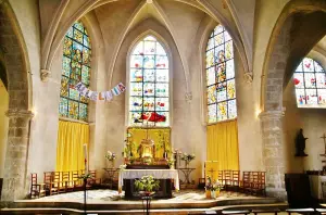 The interior of the church St. Ythier