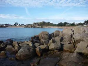 Visión general de los sacerdotes de la huelga de las rocas de Toul Bihan