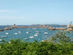 Le Dé und die Sieben Inseln von Coz Pors aus gesehen