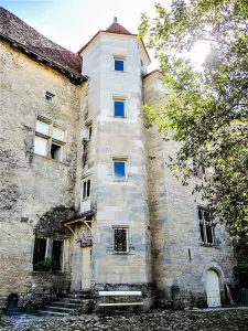 Facade of the castle, view of the large courtyard (© JE)