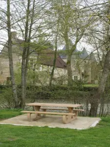 The calm at the abbey of Saint-Sauveur Villeloin-Coulangé