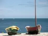 Yport - Caïques sur la plage d'Yport