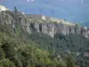 МОН-Дофин - Бастионы (укрепления) цитадели (крепости Вобан) на скалистом мысе и в лесу