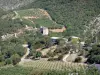 Пейзажи Дром - Региональный природный парк Baronnies Provençales: вид на Ла Бать-Верден в зелени