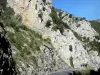Ущелья Пьер-Лис - Известняковые скалы с видом на ущелье