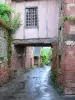 コロンジュ・ラ・ルージュ - 中世の街の中心部にある覆われた通路