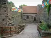 ハート・バーの城 - 盾で飾られた要塞の入り口