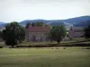 勃艮第南部的风景 - 城堡，草地，树木和丘陵