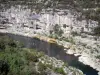 阿尔代什峡谷 - 从Ranc-Pointu丽城的全景