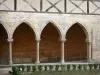 Abadía de Flaran - Antiguo monasterio cisterciense de Nuestra Señora de Flaran (condado Heritage Center, el centro cultural del condado), en la ciudad de Valence-sur-Baise: arcos del claustro