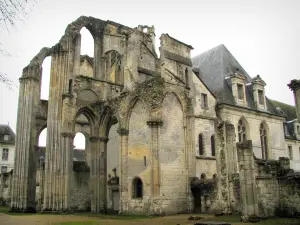 Abadía de Saint-Wandrille - Ruinas de la iglesia de la abadía, en el Parque Natural Regional Loops del Sena Normando