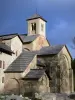 Abbazia di Boscodon - Abbazia di Nostra Signora di Boscodon: romanica chiesa abbaziale e il campanile