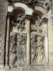 Abbazia di Moissac - Abbazia di Saint-Pierre de Moissac: sculture di divaricazione della chiesa romanica di San Pietro
