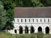 Abdij van Fontaine-Guérard - Abdij van Onze-Lieve-Vrouw van Fontaine-Guerard: Bouwen nonnen: bogen van het hoofdstuk huis (buitenkant) op de stad Radepont