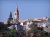 Aiguèze - Bell tower of the Saint-Roch church