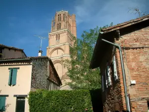 Albi - Houses and bell tower of the Sainte-Cécile cathedral