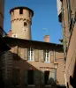 Albi - Tower and brick-built houses