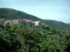 Alta Rocca - Hoch liegendes Dorf Sainte-Lucie-de-Tallano und Hügel tapeziert mit Wäldern