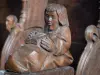 Ambronay abbey - Former Benedictine abbey (Cultural centre): Inside the abbey church: carved detail of the stalls 