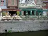 Amiens - Saint-Leu district: houses and cafe terraces on the edge of the canal