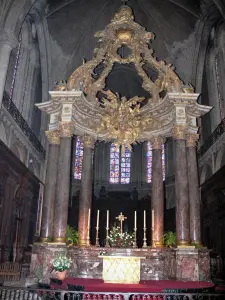 Angers - Innere der Kathedrale Saint-Maurice: Hauptaltar