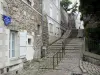 Angers - Ruelle en escalier (rue Donadieu de Puycharic) et maisons de la vieille ville