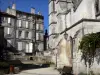 Angoulême - Saint-André church, bench and houses of the upper town