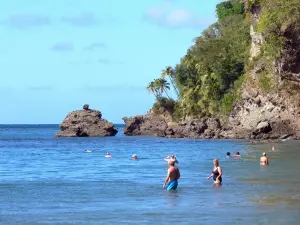 Anse Céron - Swimming in the sea