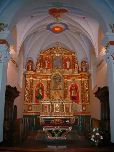 Argentière - Baroque altarpiece of the Saint-Pierre church