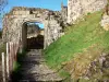 Arlempdes - Renaissance gate and stairs leading to the medieval castle