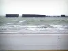 Arromanches-les-Bains - Beach, the Channel (sea) and remains of the artificial port