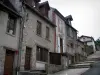 Aubusson - Sloping street and houses of the city