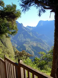 Aussichtspunkt Fenêtre des Makes - Sicht auf den Talkessel Cilaos und Ilet à Cordes, vom Fenêtre des Makes aus