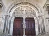 Autun - Cathédrale Saint-Lazare : tympan sculpté du portail central