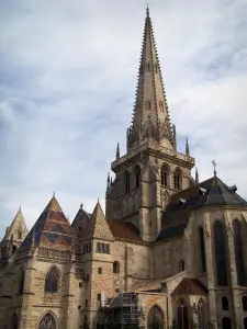 Autun - Saint-Lazare cathedral and its bell tower