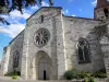 Auvillar - Fachada y porche de la iglesia de Saint-Pierre (ex convento benedictino)