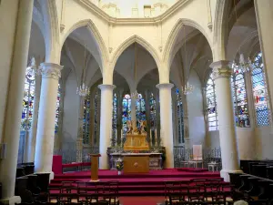 Auxerre - Inside the Saint-Eusèbe church: Renaissance choir