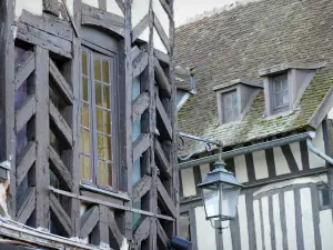 Auxerre - Old half-timbered houses in old Auxerre