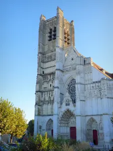 Auxerre - North tower and western facade of St. Stephen's Cathedral