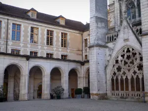 Auxerre - North facade of the abbey church and cloister of the Saint-Germain abbey