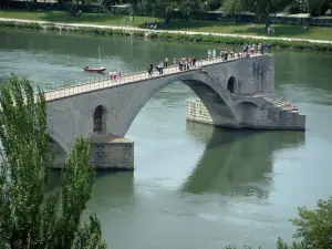 Avignon - Saint-Bénezet bridge (Pont d'Avignon) and the Rhone river