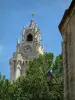 Avignon - Jacquemart tour (clock), house and tree