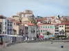 Banyuls-sur-Mer - Strand en de gevels van de stad