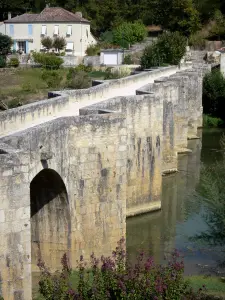 Barbaste mill - Old Romanesque bridge spanning the Gélise river