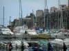 Bastia - Houses dominating the boats and the sailboats of the old port