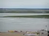 Bay of Somme - Saint-Valery-sur-Somme: oars on the beach, lights and bay