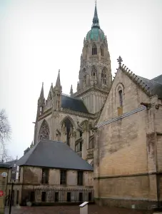 Bayeux - Central tower of the Notre-Dame cathedral of Gothic style