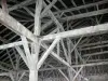 Beaumont-de-Lomagne - Wooden structure of the covered market hall 