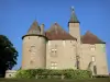 Beauvoir castle - Facade of the castle; in the town of Saint-Pourçain-sur-Besbre, in Besbre valley