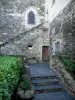 Béhuard - Escaleras de Notre Dame, las flores